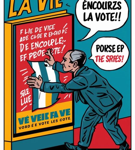 la vie vandalise ses affiches pour mobiliser les electeurs