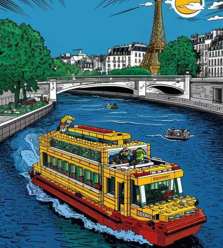 Un Batobus LEGO Sillonne la Seine pour les JO de Paris 2024