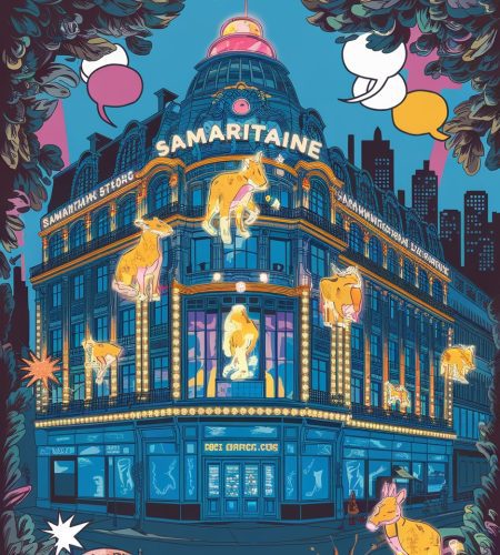 la samaritaine illuminee par thoiry lumieres sauvages