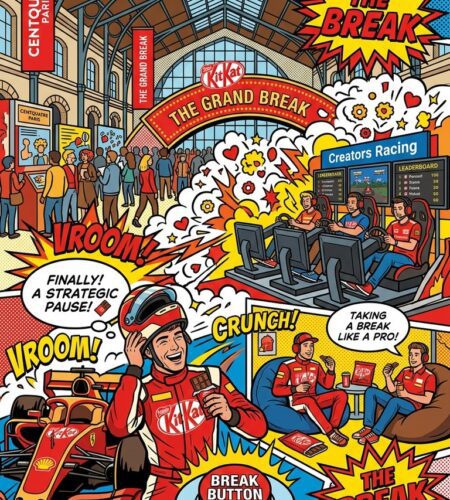 kitkat the grand break activation f1 innovante a paris