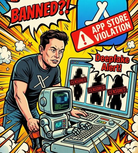 grok delon musk menace de bannissement sur lapp store