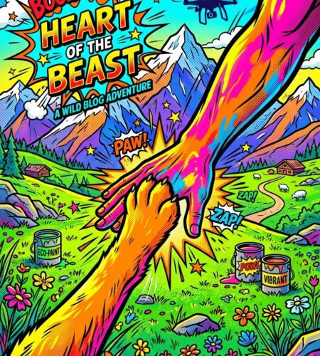 saype peint 2000 m2 pour heart of the beast